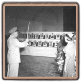 主持東山及歷次戰役陣亡政工人員追悼大會。(復興崗，1953.09.07)